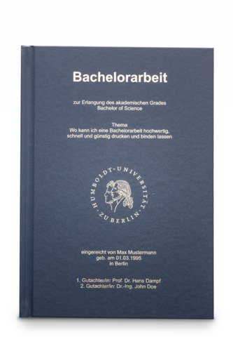 Hardcover Bindung Hardcover Standardbuch blau