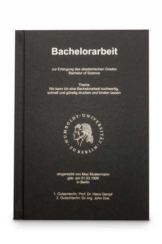 Hardcover Bindung Hardcover Standardbuch schwarz